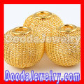 Gold Mesh Ball Beads For Basketball Wives Hoop Earrings Wholesale 